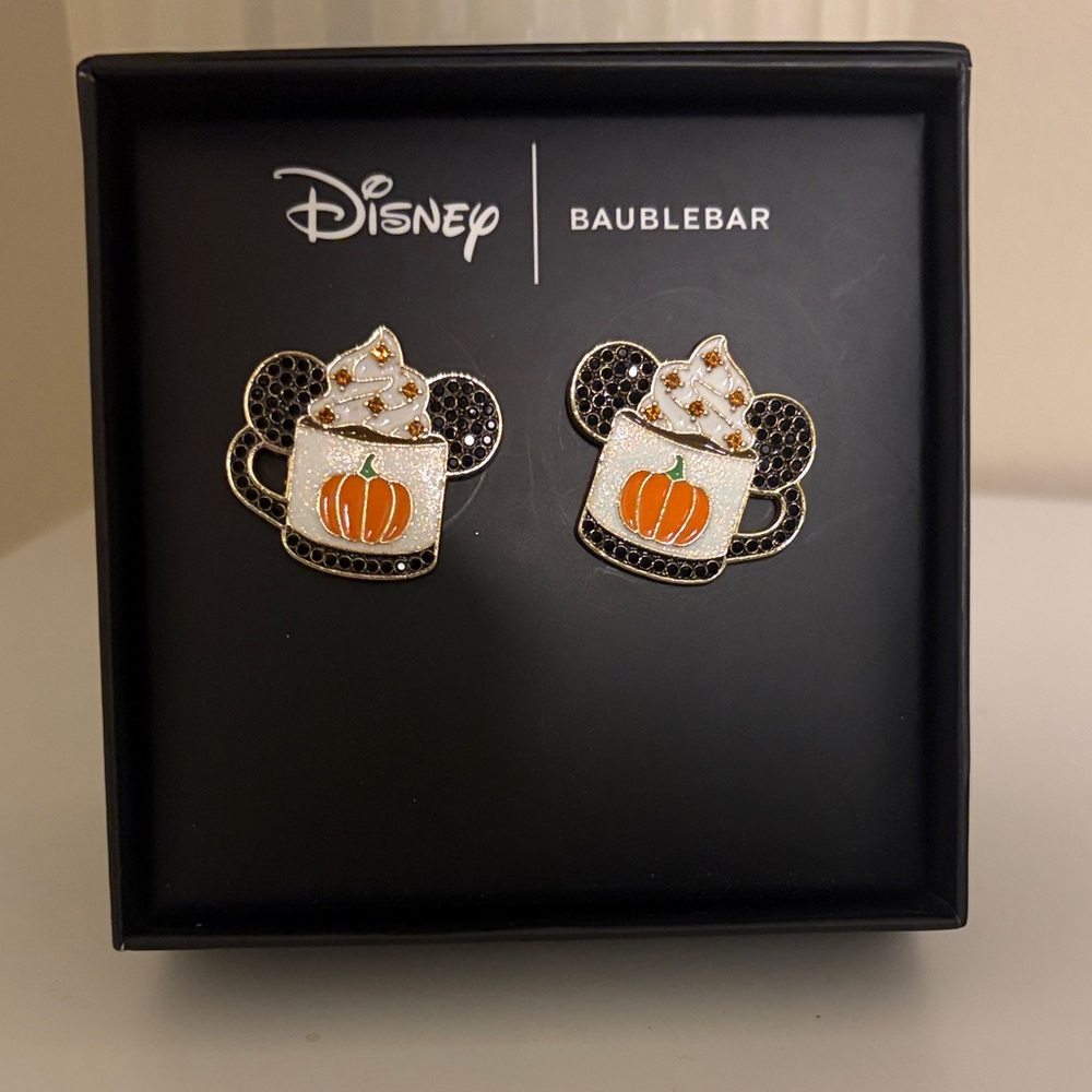 BaubleBar Disney Pumpkin Mug Earrings